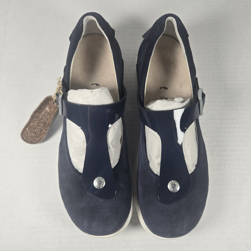 Birkenstock Women's Tralee Mary Jane Navy Suede Shoes Size EU 38 narrow US 7 - Picture 4 of 12